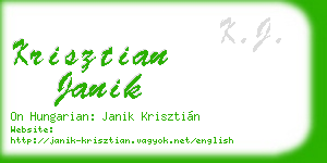 krisztian janik business card